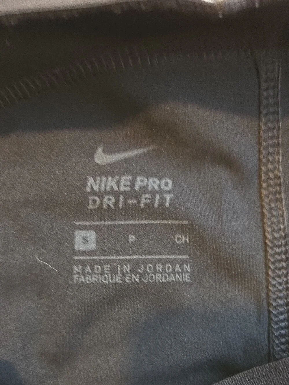 Nike Black Leggings with White Swoosh and Nike Pro Waistband